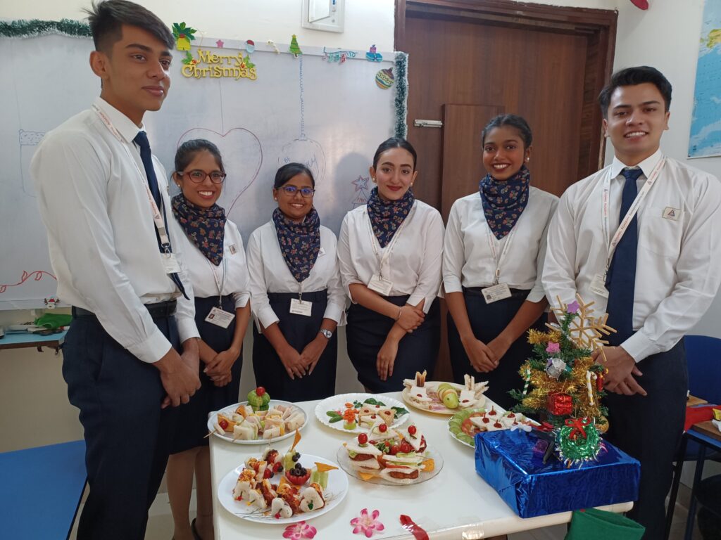 Hotel Management Career Inspire Academy BBA and MBA Hotel Management Students at Culinary Session of Plating and Presentation